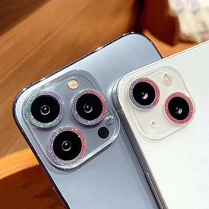 Glitterdeksel med kamerabeskyttelse til iPhone