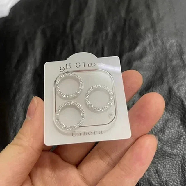 Glitterdeksel med kamerabeskyttelse til iPhone