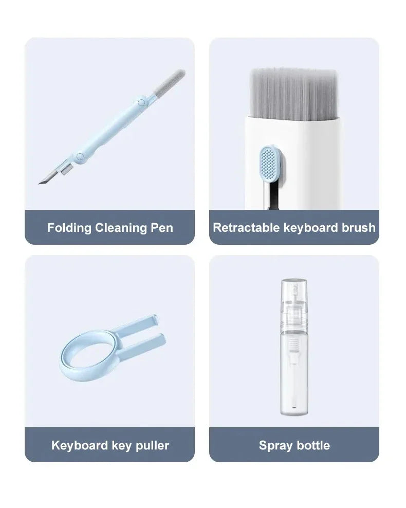 7-i-1 Rengjøringssett for Øretelefoner og Tastatur