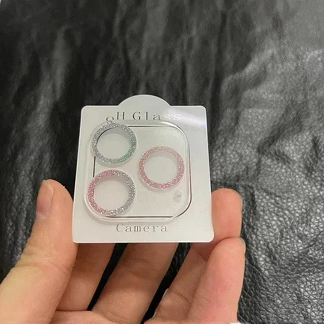 Glitterdeksel med kamerabeskyttelse til iPhone